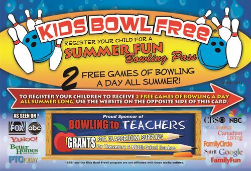 Kids Bowl Free Summer Program