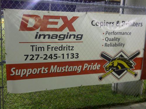 Dex investing in the local community, Mitchell High School Baseball Sponsor.