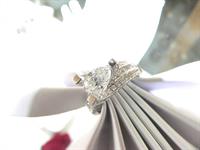 White gold Pear shape diamond engagement ring