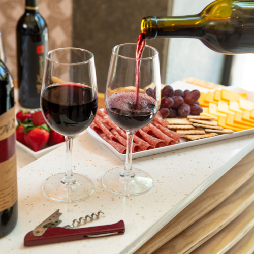 Weekday wine reception, complimentary to guests.
