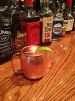 Moscow Mule served in a copper mug