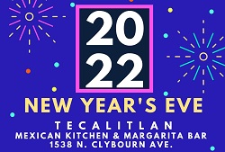 新年前夜嘉年华在Tecalitlan墨西哥厨房 & 玛格丽塔杆
