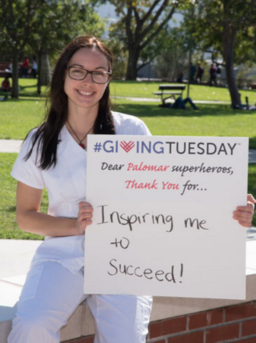 PALOMAR COLLEGE STUDENT GIVING TUESDAY THANK YOU P1