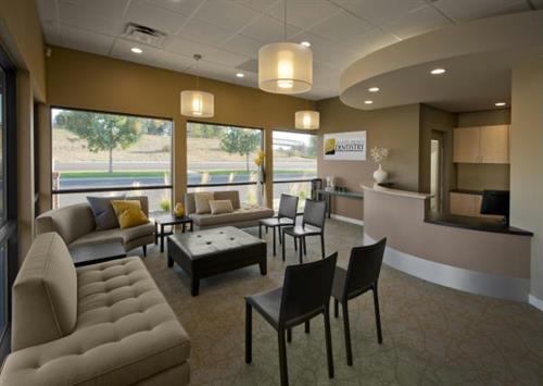 Reception Area of Granite Springs Dentistry (Michael Peck Photography)