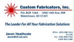 Custom Fabricators Inc.