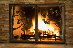 Our true wood-burning fireplace provides the finishing touch to your getaway