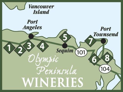 Map of Olympic Peninsula Wineries