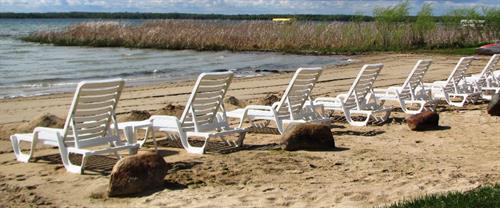 Relax and enjoy the sun, sand and water on one of our beach loungers!