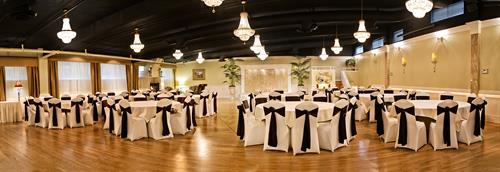 Main seating area facing the water wall