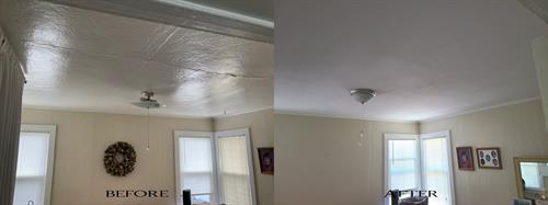 Spanaway ceiling drywall and texture damage repair 
