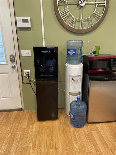 How one of our coolers looks compared to a Jug dispenser