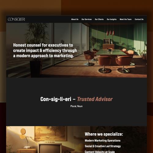 Website design and CMS development for Consiglieri