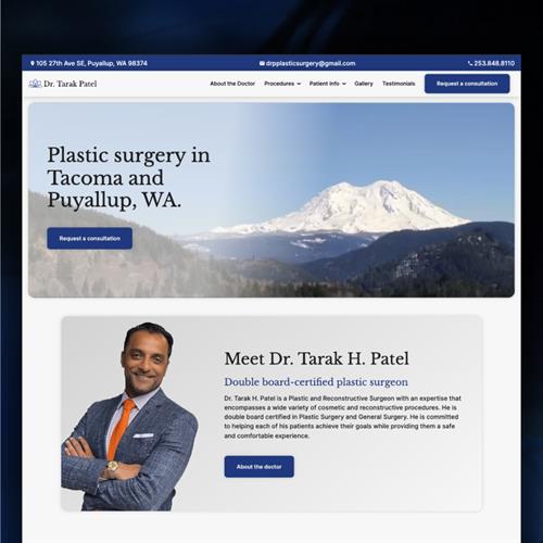 Website design and quarterly maintenance for Dr. Tarak Patel