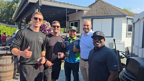 From Right to Left, Anthony Smith from Corporate Synergy Solutions, Andre Bohall with OnSite Real Estate Group, Jesus Perez with Superior Roof Cleaning, Jimmy Alekseenko with Simple Floor Solutions, Andrew Knudsen with MyFence.com