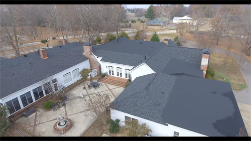 Bird’s-eye view showcasing Lucius craftsmanship in roofing and remodeling — built right, built local, and trusted across Bartlett and the Greater Memphis area.