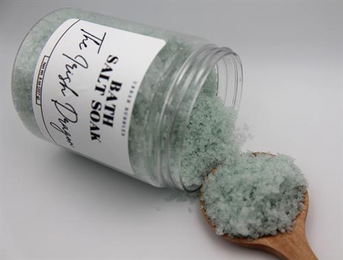 Soothing and bold — The Irish Dragon bath soak is handcrafted in Bartlett to elevate your next soak session.