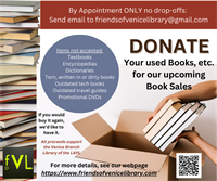 News Release: The Friends of Venice Library needs books!