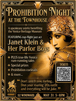 Venice Heritage Museum - "Prohibition Night" at Townhouse May 31