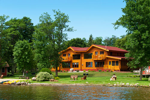Ten bedroom ten bath log home complex
