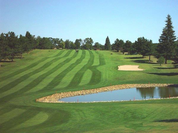 Prestine Striped Fairway Hole 18