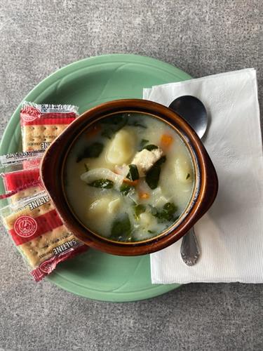 We make fresh homemade soups daily. 