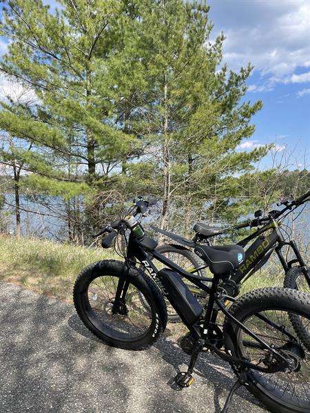 Pit stop on the Paul Bunyan State Trail