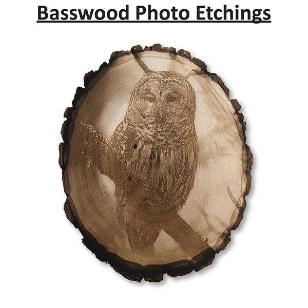 Basswood Live Edge Etching