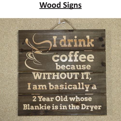 Etched Wood Sign