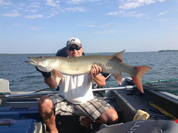 Musky Maniac putting out his fire