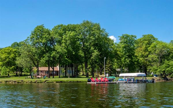 View of Leech Lake Resort B&B from the lake