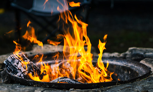 Campfire at RV Park