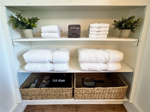 Premium bath linens and supplies