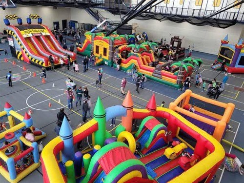Crayon Bounce Combo,, 60' Obstacle Course and Double Slide
