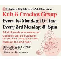 Knit & Crochet Group at Hillsboro City Library