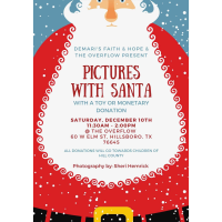 Pictures with Santa, Presented by Demari's Faith and Hope and Overflow Coffee