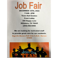 Job Fair at Town Hall Estates - Healthcare Jobs