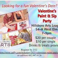 Valentines Paint and Sip Party - Hillsboro Arts League