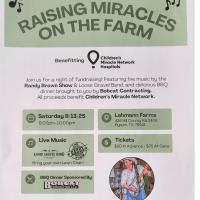 Raising Miracles On The Farm - Live Music and BBQ Fundraiser