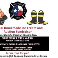Annual Homemade Ice Cream and Auction Fundraiser Woodbury TX