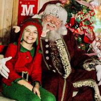 Gingerbread Lane Christmas Lights pictures with Santa