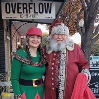 Pancakes with Santa George at Overflow Coffee