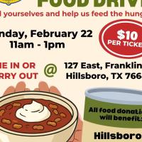 Hillsboro Lions Club Annual Chili Luncheon and Food Drive
