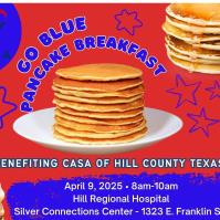 GO BLUE Pancake Breakfast benefitting CASA of Hill County