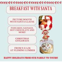 Santa Photos, Cocoa, Giveaways at Fleming Lumber & Ace Hardware