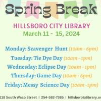 Spring Break Library Events