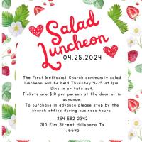 Salad Luncheon at First Methodist Church Hillsbroo