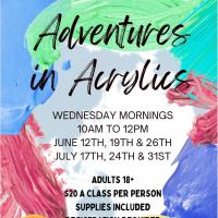 Adventures in Acrylics Art Class at the Hillsboro Arts League