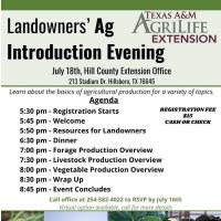 Landowners Ag Introduction Evening