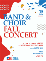 Hill College Band and Choir Fall Concert Performance 7pm