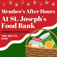 SOLD OUT : Member's After Hours – Visit the Space and Give Back with St. Joseph's Food Bank